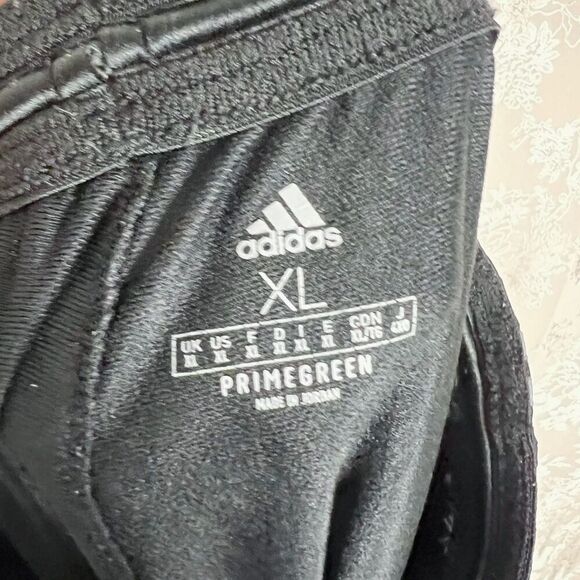 Adidas Men's Black Sweatpants Track Pants Grey Stripes Straight Leg Size XL - Picture 6 of 7